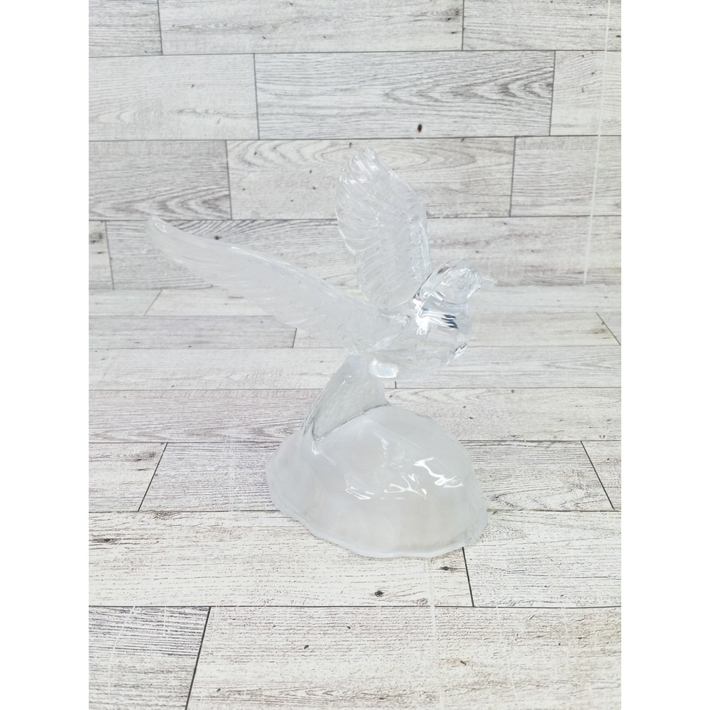 Cristal D'Arques Art Glass Crystal Dove Bird Paperweight Figurine